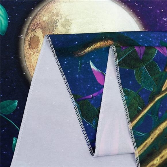 Blacklight Fantasy Forest Tapestry Aesthetic Moon Tapestry UV Reactive Butterfly - Picture 2 of 7